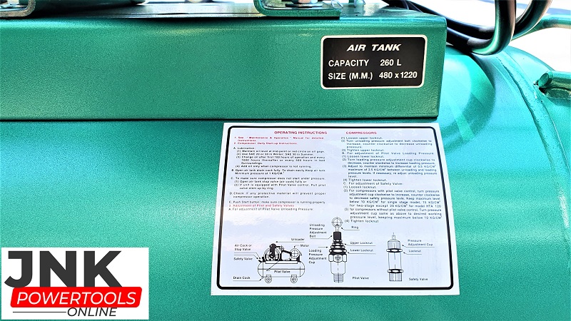 ปั๊มลม Sunwa 5 HP 260L 220V  SA-05 เพจถัง