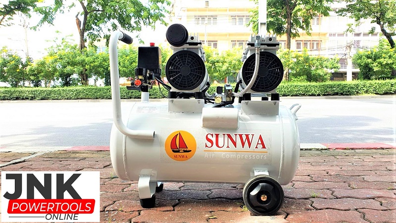 ปั๊มลมโรตารี่ Sunwa OilFree 50L รุ่น WP550-2 50 เสียงเงียบ ไม่มีน้ำมันเครื่อง